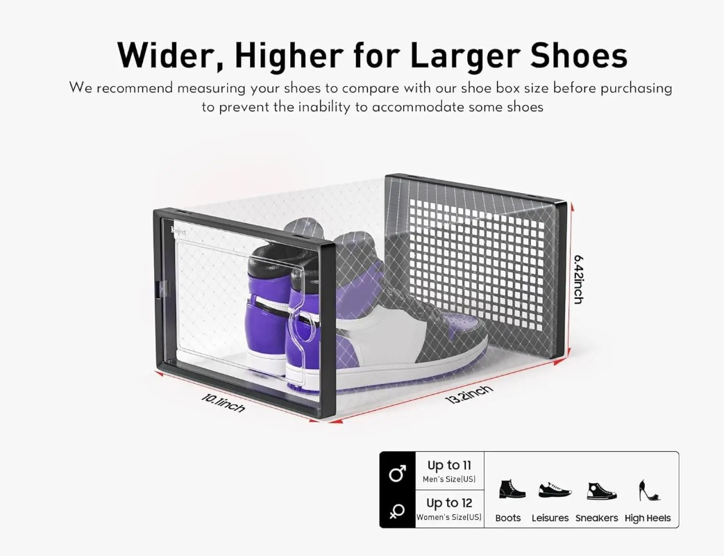 Stackable Shoe Storage Boxes,  - Sneaker Case 评论和价格