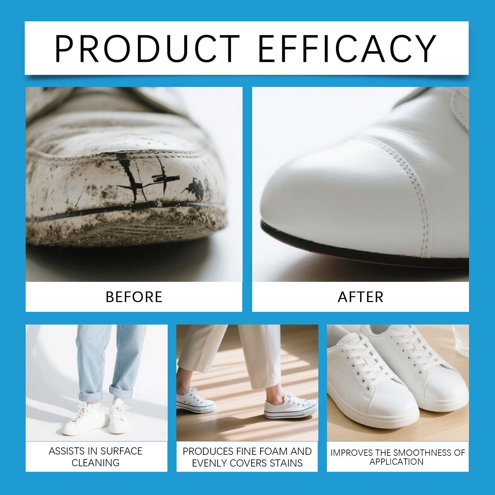 White Shoe Cleaner Cream Sneak - Sneaker Care Spray 评论和价格